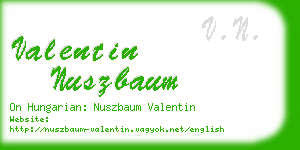 valentin nuszbaum business card
